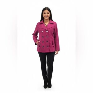Bongo Jacket Women's Sz M Pink with  Blend Button Front
